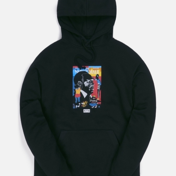 Kith MLK BHM New Yorker Justice Black Hoodie Large